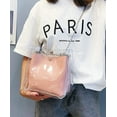 thumbnail image 3 of CoCopeaunts Women's Tote Bag Transparent Shoulder Bag Bucket Bag Chian PVC Stylish Spring Hobo Bag Large Capacity Tote Bag Commute Date, 3 of 8