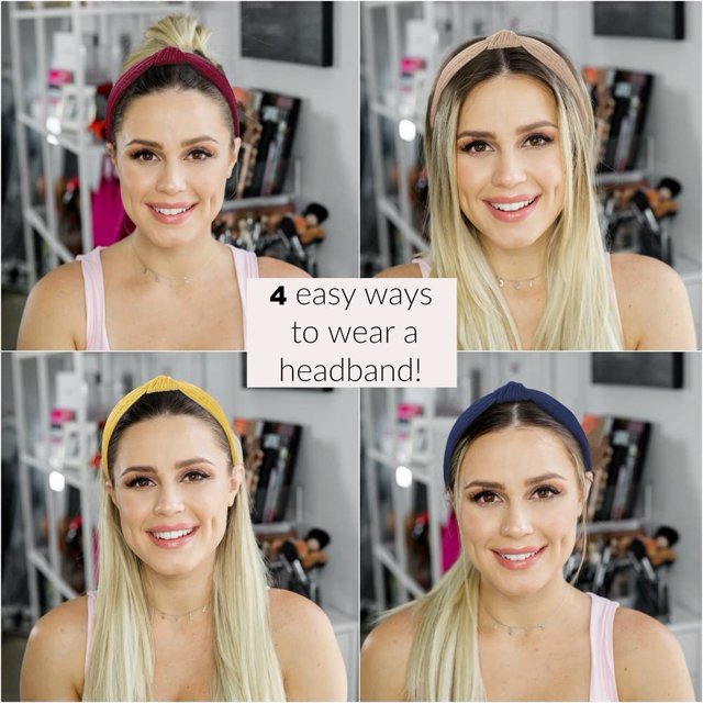 Diademas HUOGUO Diademas con turbante ancho anudado para mujer