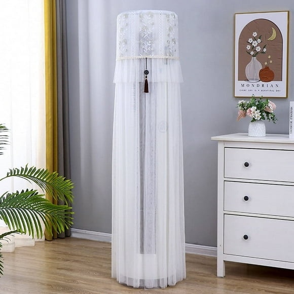 Nvzi Cubierta universal para aire acondicionado,cubierta antipolvo, altura 170 cm, aire acondicionado universal (estilo 3, blanco)