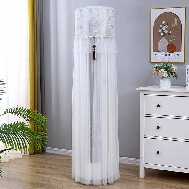 Nvzi Cubierta universal para aire acondicionado,cubierta antipolvo, altura 170 cm, aire acondicionado universal (estilo 3, blanco)