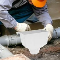 FESTFENDS Pvc Funnel Drain Gutter Adapter Rain Gutter Diverter To Pvc Rainwater Collection Strainer Outdoor Supplies