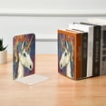 thumbnail image 6 of Wobogo Colorful Unicorns Acrylic Bookends Clear L-Shaped Book Holder with Non-Slip Pads for Books Files Magazines CD DVD 5.4×4.1×8.1in, 6 of 6