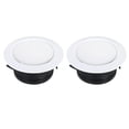 thumbnail image 1 of Unique Bargains 5 Inch Round Air Vent 2pcs Adjustable Ceiling Diffuser Grill Cover ABS Louver Soffit Vent White, 1 of 5