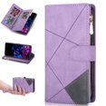 thumbnail image 1 of Case for Samsung Galaxy A33 5G Zipper Wallet Case, Large Capacity Card Slots Cash Hoider Zipper Pocket Premium PU Leather Flip Cover with Wrist Strap Magnetic Clasp Kickstand Shockproof Case,Purple, 1 of 8