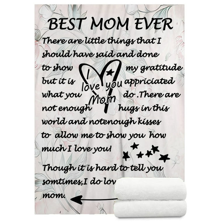 Letter Throw Blanket Gifts for Mom Birthday Mother's Day Christmas Throw  Blankets Gift to My Mom,Throws Present for MamaTravel Home Living Room  Decor,40x58''(#239,40x58'')O 