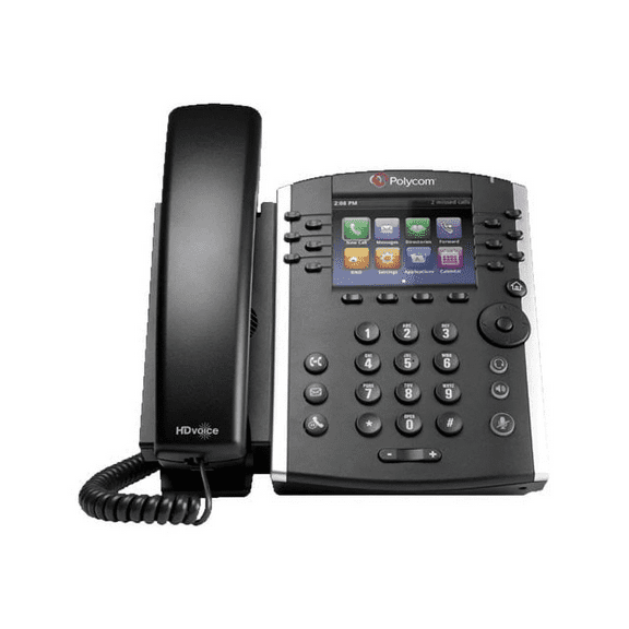 Pre-Owned Poly VVX 411 - VoIP phone - 3-way call capability - SIP, RTCP, RTP, SRTP, SDP - 12 lines