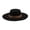 Black, variant on Beach Hats for Women Unisex Wide Brim Studded Belt Wool Cowboy Hat Winter Warm White One Size