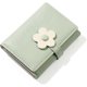 thumbnail image 1 of Cute Small Wallet For Girls Women Tri-folded Wallet Cash Pocket Flowers Pu Leather Print Card Holder Coin Purse With Id Window (green), 1 of 5