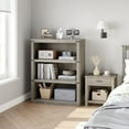 thumbnail image 6 of Jojoka 3 Tier Bookcase, Farmhouse Book Shelf with Storage Open Display Bookshelves, 40" Low Book Case Wooden 3 Shelf Bookcase Home Decor Furniture for Home Office, Living Room, Bed Room - Grey, 6 of 7