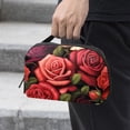 thumbnail image 2 of Rose Digital Pouch with Oxford Cloth, Waterproof Travel Organizer and Charger Cable Storage Box, 5.9x9.44x3.14 in Digital Storage Bag Pouch, 2 of 6