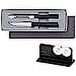 Rada Cutlery 2-Piece Pare & Peel Knives Gift Set with Quick Edge Sharpener, Black Handles