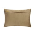 thumbnail image 3 of Copper 12"x20" (30x50 cm) Lumbar Pillow Cover, Jacquard Foil & Beaded Oblong Pillow, Geometric Pattern Modern Style - Copper Ore, 3 of 3