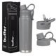 thumbnail image 1 of Termo Acero Inoxidable Buffer Flask Cool Grey Antigoteo Hermético 700 ml 24 Oz, 1 of 8