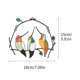 thumbnail image 3 of Artesanías de jardín Aleación de goteo de aceite de doble cara decoración colgante de pájaro | Atrapasol de metal hecho a mano | Decoración colgante colorida para el hogar | Incluye cadena | Idea de, 3 of 8