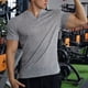 thumbnail image 4 of pstuiky camisetas para hombre, Camisa informal de manga corta con botones y cuello vuelto de color liso para hombre ropa de hombre l, 4 of 7