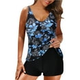 Hcinere Follure Women Tankini Swimsuit Tummy Control Top with Shorts