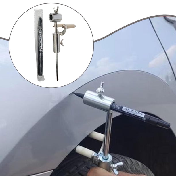 Marcador de cejas para llantas de coche, herramienta para reparar abolladuras de automóviles, chapa metálica para vehículos. Plata