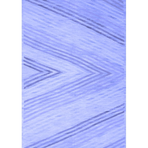 Ahgly Company Machine Washable Indoor Rectangle Abstract Blue Contemporary Area Rugs, 3' x 5'