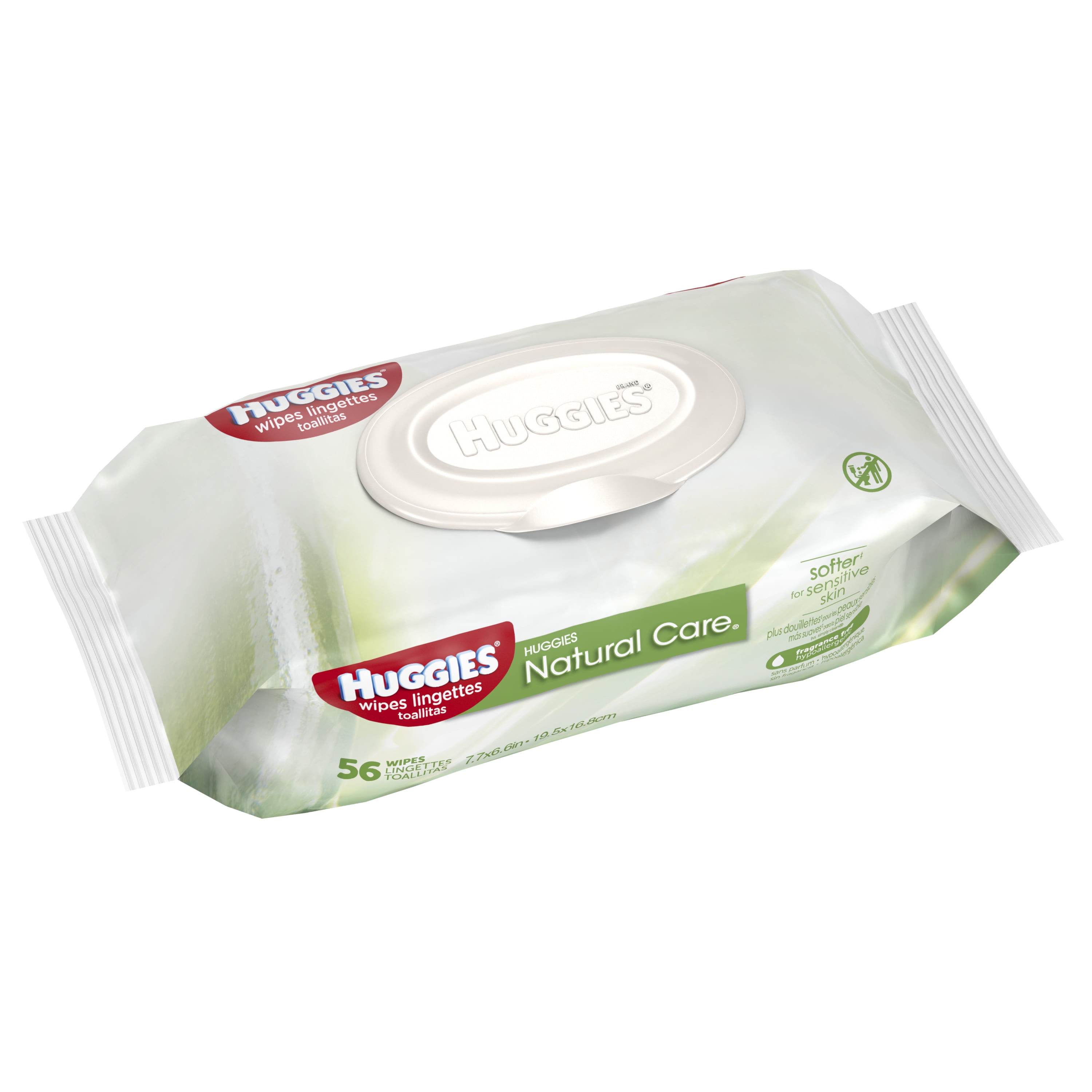 (4 Pack) Huggies Natural Care Fragrance Free Baby Wipes