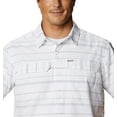 thumbnail image 4 of Columbia Mens Silver Ridge SS Seersucker Shirt White Stripe Large, 4 of 5