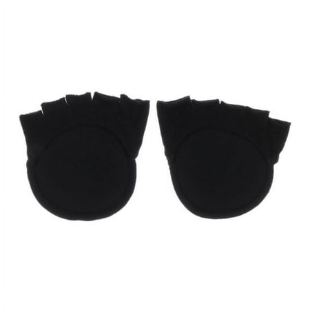 

Toe Socks Invisible Socks Forefoot Pads Forefoot Protection Fingerless Half Socks for Summer Heel - Black 9.5x9cm