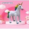 thumbnail image 4 of Inflable Rainbow Unicorn Jet Creations de pie, 76 cm, 4 of 7