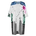 thumbnail image 4 of New York City Skyline with Stars Sleepshirts For Sleeping Travels Loose Sleepdress Pajama Dress Soft Nightdress Sleepwear, 4 of 7