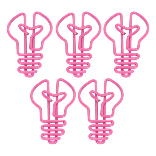 100 Piezas Lindos Clips De Papel, Apariencia Exquisita, Clips De Papel Metálico Luz Adecuado Portátil Para La Clasificación De Documentos Con Forma De Bombilla