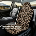 thumbnail image 4 of Yuyamidu Leopard Car Seat Covers Front Seats Anti-Slip Back Fabric Waterproof Car Seat Cover Easy to Install Stretch Polyester Fabric Cover Universal Fit for Most Vehicle, 4 of 7