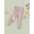 thumbnail image 4 of Bagilaanoe Toddler Baby Girls Leggings Elastic Waist Slim Fit Pants 6M 12M1 8M 24M 3T 4T 5Y Kids Long Trousers for Casual Daily, 4 of 7
