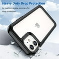 thumbnail image 5 of Case for iPhone 12 iPhone 12 pro Case Slim Dropproof [Defend from Drop/Scratch/Slip/Fingerprint] Clear Acrylic Hard Back Soft TPU Bumper Hybrid Phone Cover for iPhone 12 Pro/12-Black, 5 of 16
