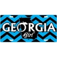 thumbnail image 2 of JASS GRAPHIX Georgia Girl License Plates and Car Tags for The Bulldog Fans. These Custom Made Aluminum car Tags Feature Chevron Stripes and Peach Logo, 2 of 9