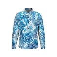 thumbnail image 5 of Donemore Men's Hawaiian Print Shirt Long Sleeve Notched Lapel Button Down with Pocket Beach Vacation Casual Style, 5 of 7