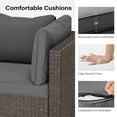 thumbnail image 5 of LAUSAINT HOME 7 Pieces Patio Conversation Set, Outdoor Sectionals with 6 Chairs and 1 Coffee Table, Gray Cushions, 5 of 7