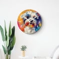 thumbnail image 4 of 12 Inch Wall Clock Battery Operated Silent Clock Decorative for Office, Kitchen, Outdoor, Living Room，Cartoon Bulldog Dog Snowflake Pretty, 4 of 4