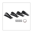 thumbnail image 1 of Universal 4Pcs/Set Car Rear Bumper Diffuser Spoiler ABS Anti-Collision Rear Bumper Lip Diffuser A, 1 of 6