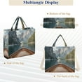 thumbnail image 6 of FORMRS Womens Corduroy Tote Bag Crossbody Shoulder Handbag with Pocket, Wooden Boat, 6 of 7