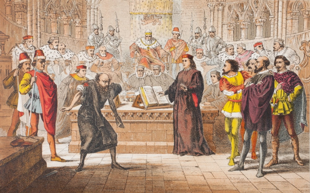 Shylock Speaks In The Merchant Of Venice Act Iv Scene I By William Shakespeare Is That The Law Drawn And Etched By Robert Dudley From The Illustrated Library Shakspeare Published London 1890 Canvas Ar