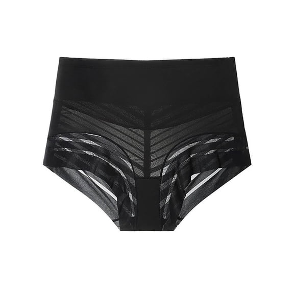 Waist-Cinching, Comfortable Shaping Underwear for Women,Striped, -Lifting Mesh Underwear Period Underwear,Women's Underwearï¼ladies Underwear Panties,S,Black