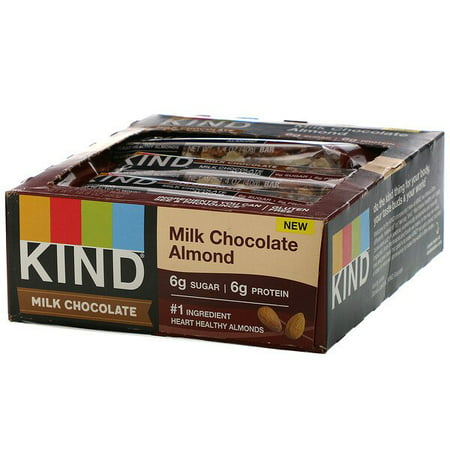 KIND Bars Milk Chocolate Almond 12 Bars 1.4 oz (40 g) Each Pack of 4