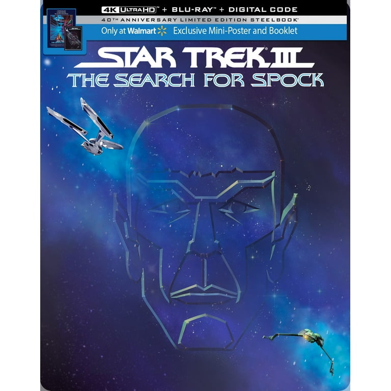 Star Trek III: Search for Spock (40th Anniversay Steelbook) (Walmart Exclusive) (4K Ultra HD + Blu-ray + Digital Copy) - Walmart.com Star Trek III: Search for Spock (40th Anniversay Steelbook) (Walmart Exclusive) (4K Ultra HD + Blu-ray + Digital Copy) - Walmart.com