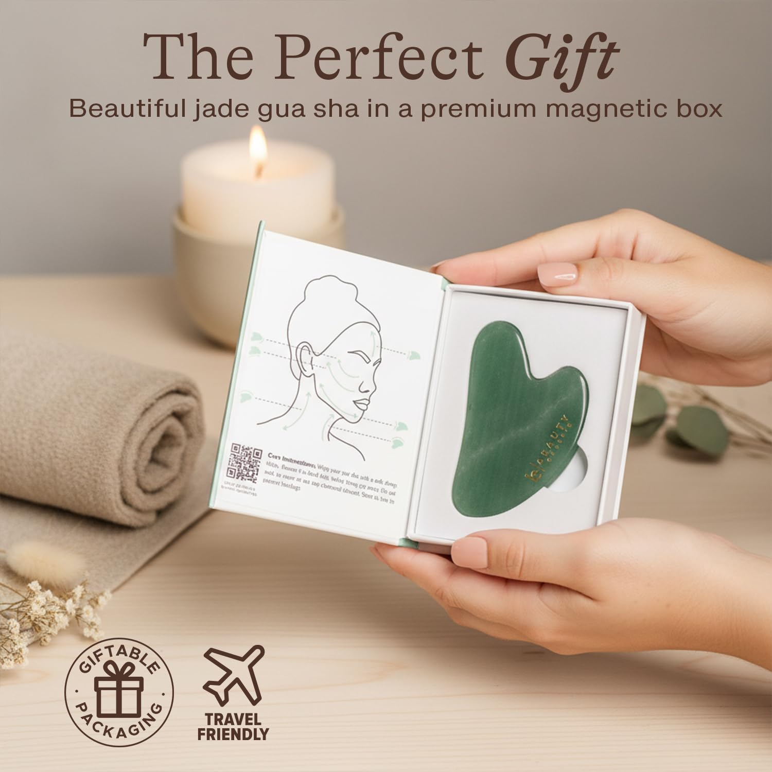 Beauty by Earth Jade Gua Sha Stone Facial Massage Tool photo 7
