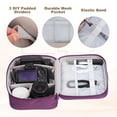 thumbnail image 3 of Uxcell Travel Cable Organizer Bag, Portable Camera Case Electronic Organizer Pouch Digital Storage Carrying Case Purple, 3 of 7