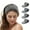 Gray, variant on 4Pcs Spa Facial Headband Skincare Makeup Head Wrap Adjustable Terry Cloth Head Band for Washing Face (Brown)
