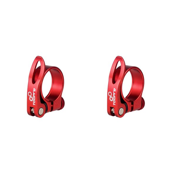 Abrazadera para tija de sillín Naiovety Aleación de aluminio Rojo arena 34.9 mm 2piezas