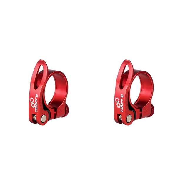 Abrazadera para tija de sillín Naiovety Aleación de aluminio Rojo arena 34.9 mm 2piezas