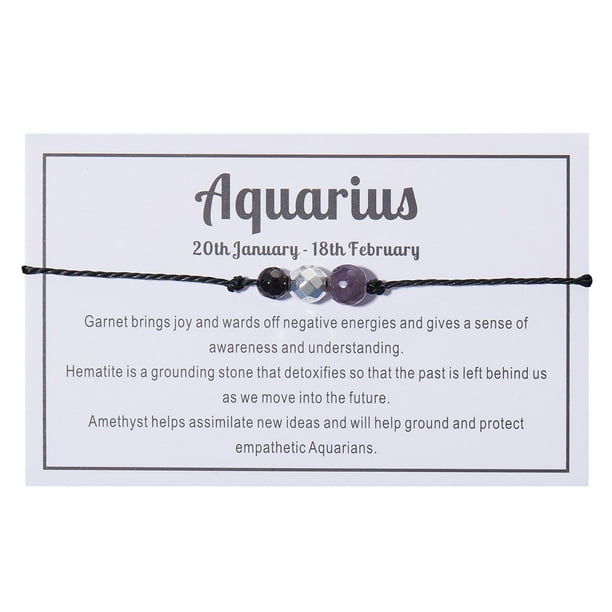 Zodiaco pulsera para las mujeres de la muchacha de la bendición de piedra de cuentas signo zodiacal constelación pulsera de joyería de moda regalos pulsera de cuentas de piedras preciosas