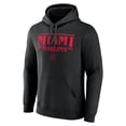 thumbnail image 2 of Men's Black Miami Marlins Stranger Things Logo Lockup Pullover Hoodie, 2 of 3