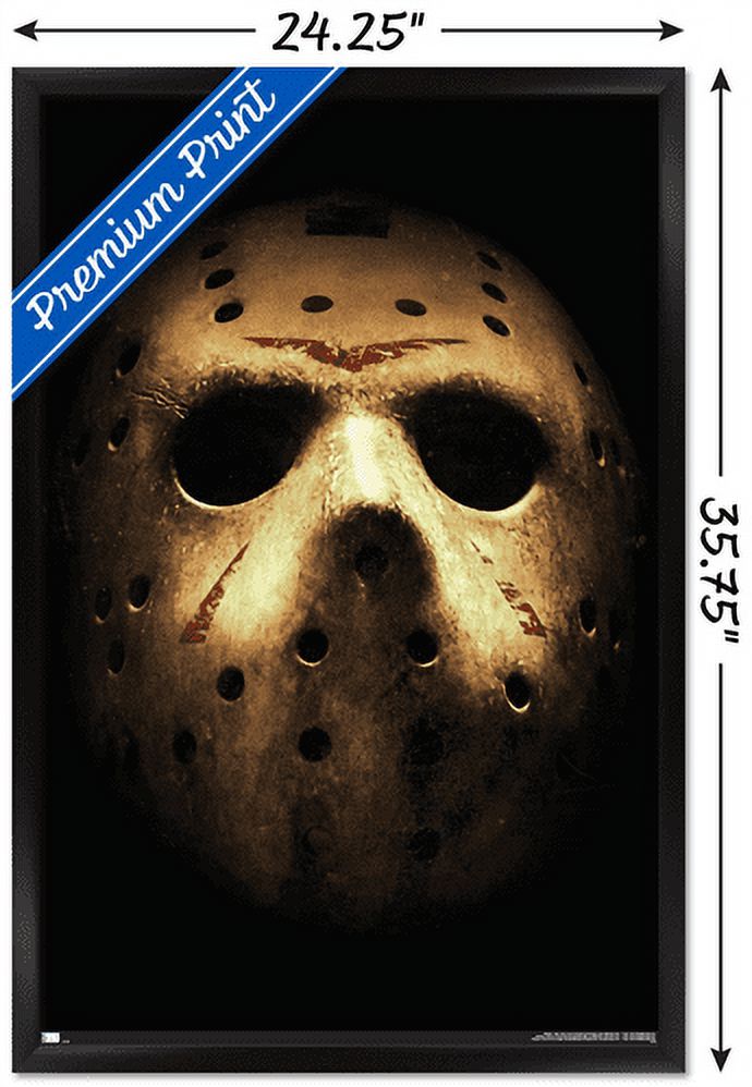 Friday the 13th - Mask Wall Poster, 22.375" x 34", Framed