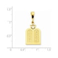 thumbnail image 3 of 14k Yellow Gold Polished 10 Commandment Tablets w/Star Of David Charm Pendant, 3 of 4